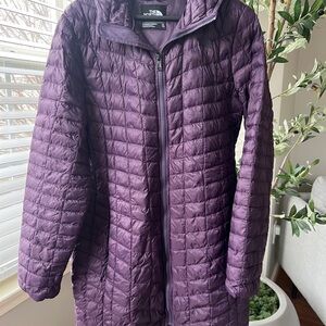 The North Face Women's Purple Puffer Jacket, North Face Thermoball Jacket